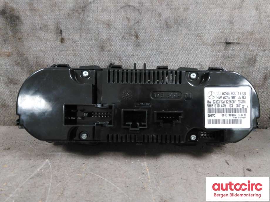 Varmeapparat betjening til Mercedes CLA 2013-2019 (C117) (C117) (MERCEDES|A 246 900 36 16|)
