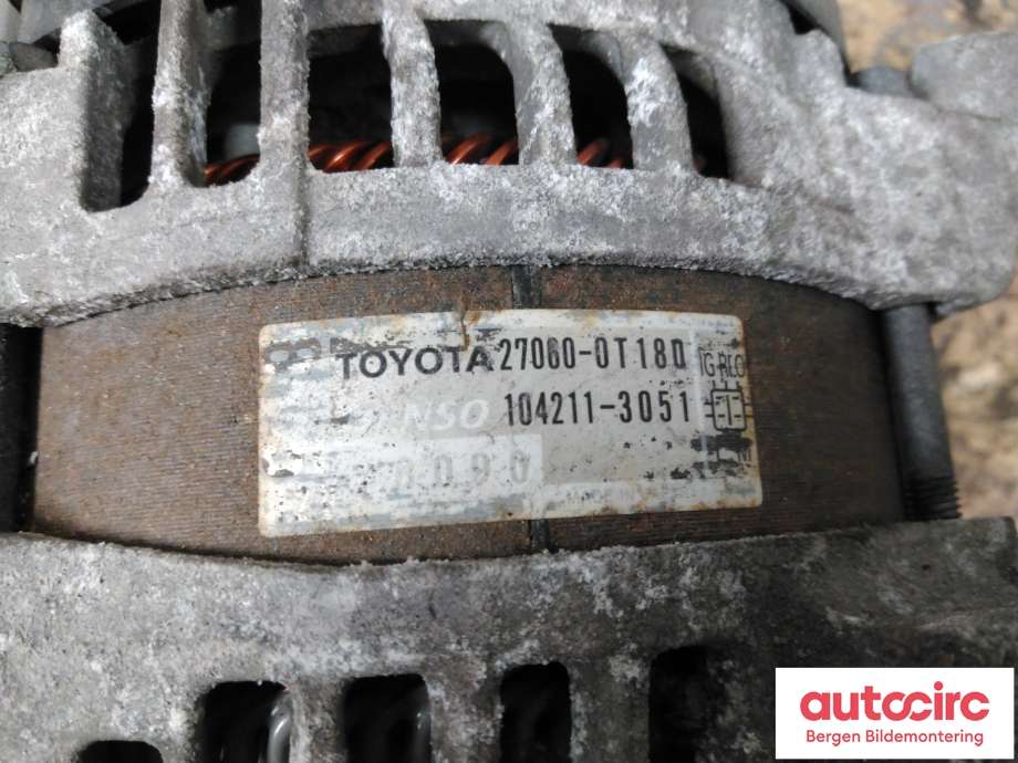 Dynamo til Toyota Avensis 2009-2015 (Type III, Fase 1)  (TOYOTA|270600T181|)