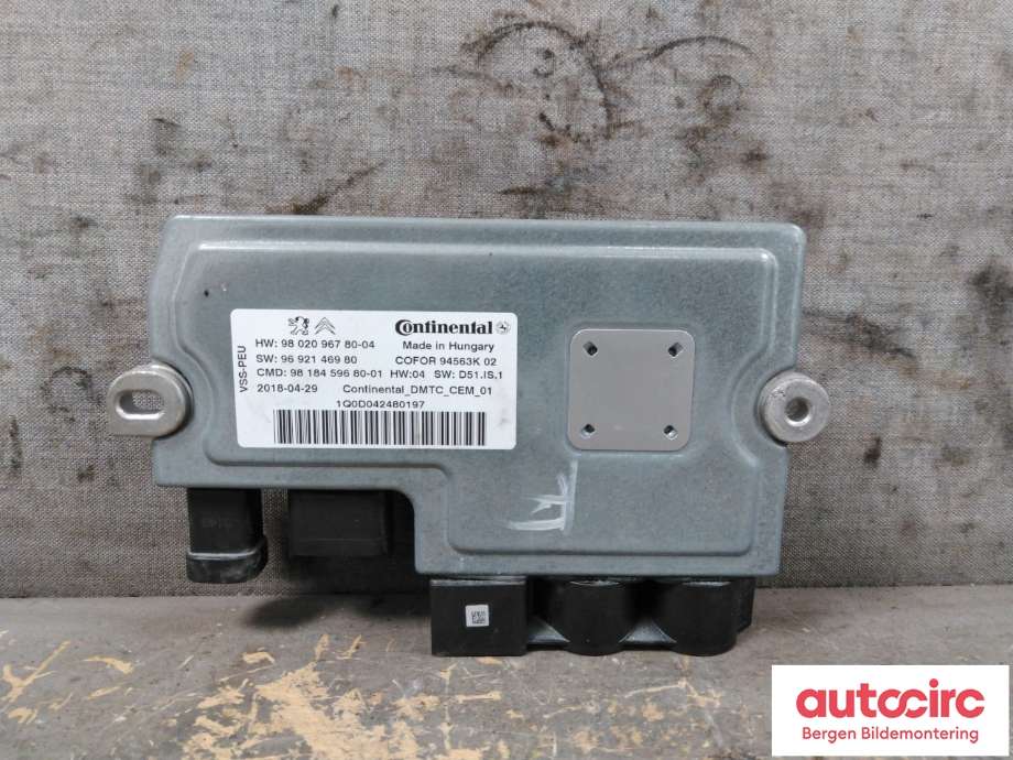 Styreenhet tenning til Peugeot Expert 2016-->> (Type III)  (PEUGEOT|98 184 596 80|)