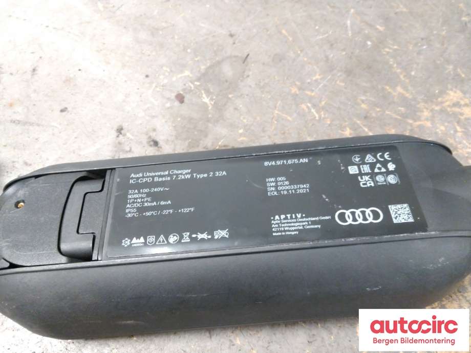 Batterilader kabel til Audi Q4 e-tron 2021-->>  (AUDI|8V4 971 675 AN|)