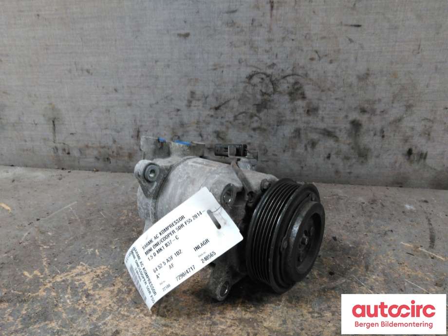 Aircondition kompressor til Mini One/Cooper 2014-->> (F54-57) (F54-57) (MINI|64 52 5 A5C 712|64 52 5 A3F 1D2|)