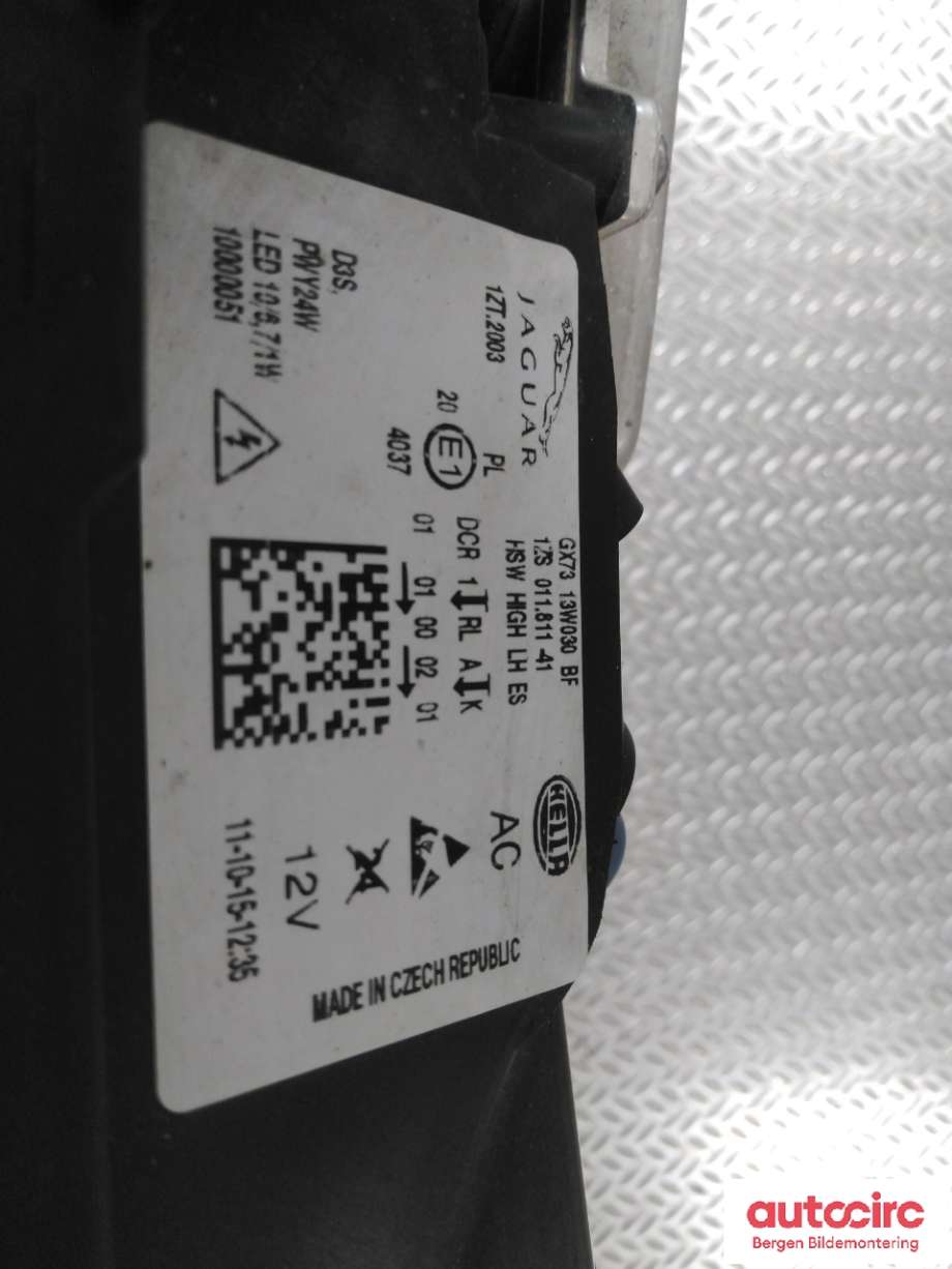 Frontlykt venstre halogen til Jaguar XE 2015-->> (JAGUAR|GX7313W030BG|T4N13848|T4N17215)
