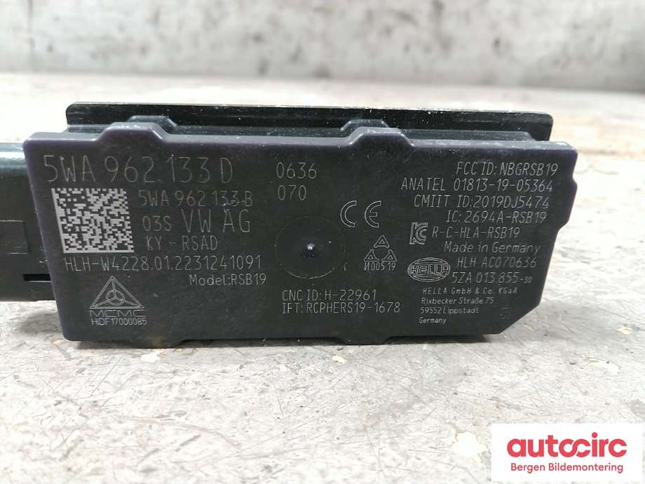 Styreenhet nøkkelfri/keyless til Škoda Enyaq 2021-->>  (5WA 962 133 D|)