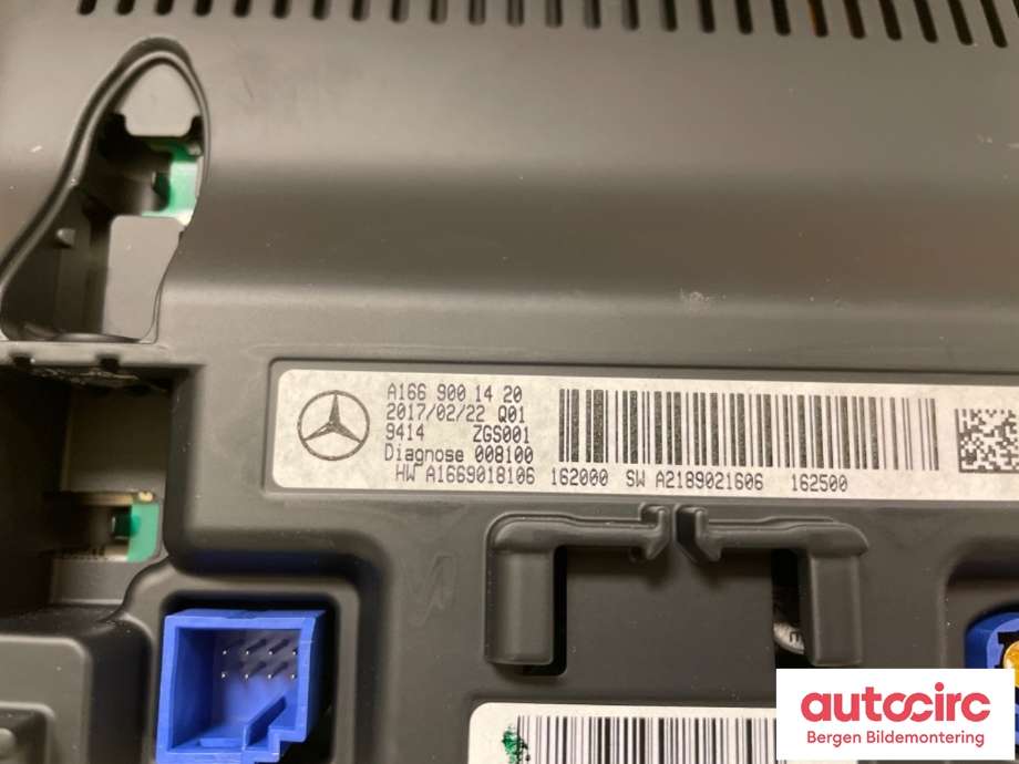 Instrument kjørecomputer til Mercedes B-Klasse 2011-2018 (W246) (W246) (MERCEDES|A 166 900 14 20|A 166 900 44 21|A166 900 14 20)