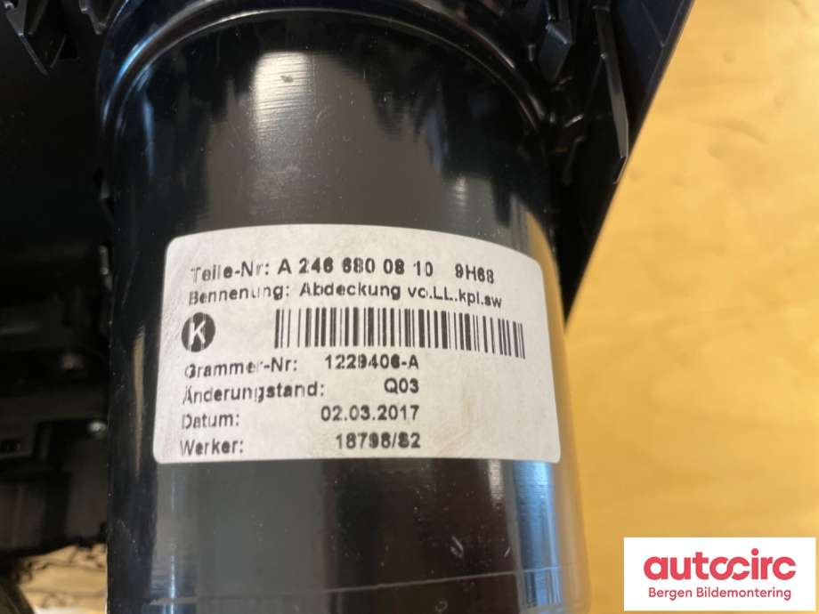 Innredning pakke til Mercedes B-Klasse 2011-2018 (W246) (W246) (MERCEDES|A 246 680 08 10|)