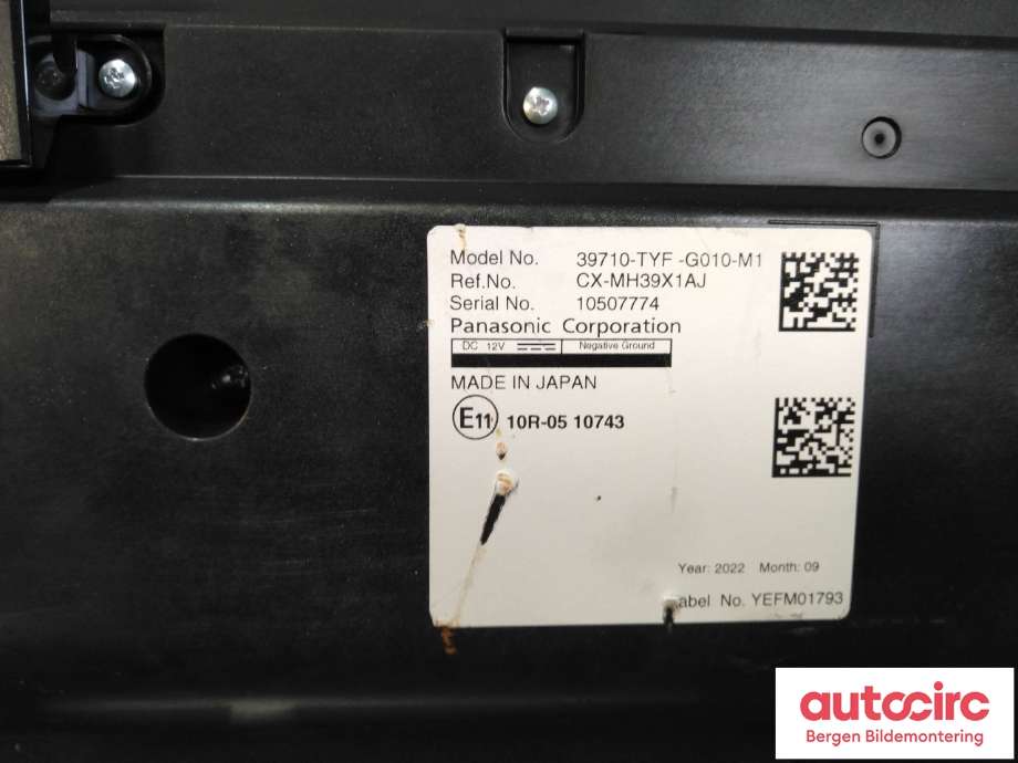 Instrument kjørecomputer til Honda e 2020-->> (HONDA|39710-TYF-G01|)