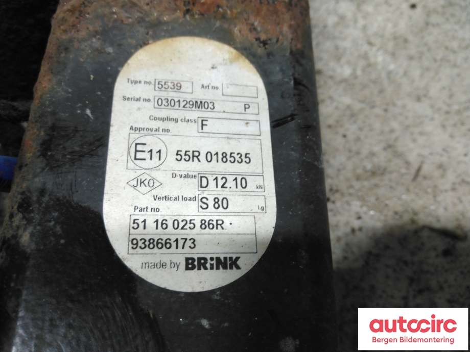 Hengerfeste til Opel Vivaro B 2014-2019 (OPEL|95599466|)