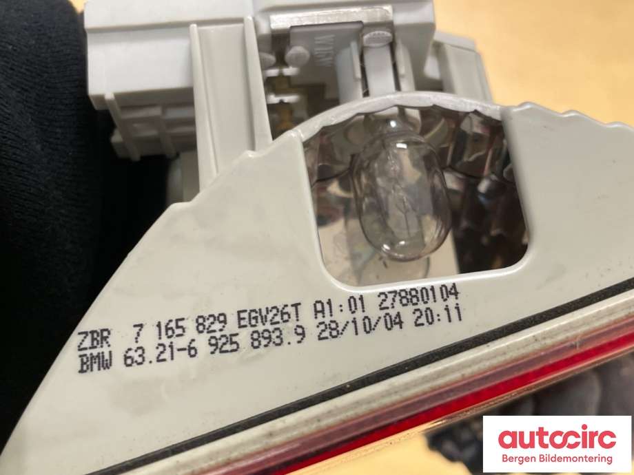 Baklykt venstre indre til BMW 5-Serie 2003-2010 (E60/E61) (E60/E61) (BMW|63 21 7 165 829|)