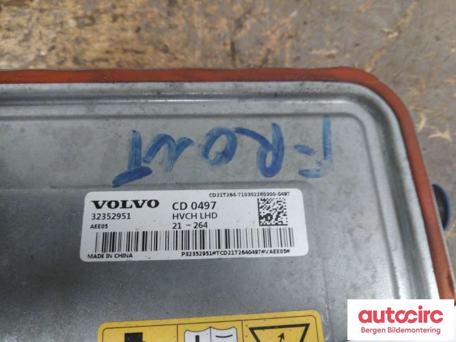 Varmeapparat register til Volvo C40 Recharge 2021-2024  (VOLVO|32352954|)