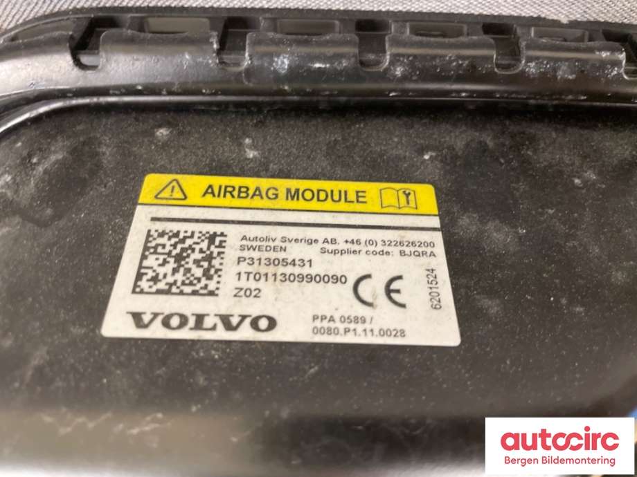 Airbag diverse til Volvo V40 2012-2019  (VOLVO|31305431|31404289|6201524)