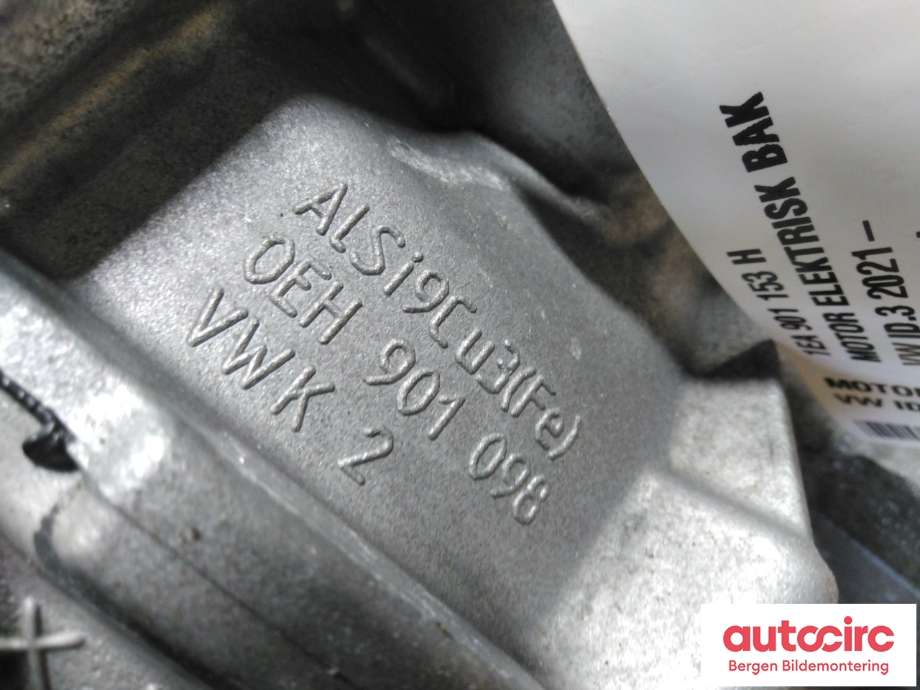 Motor elbil bak til VW ID.3 2020-->>  (VOLKSWAGEN|1EA 901 153 H|)