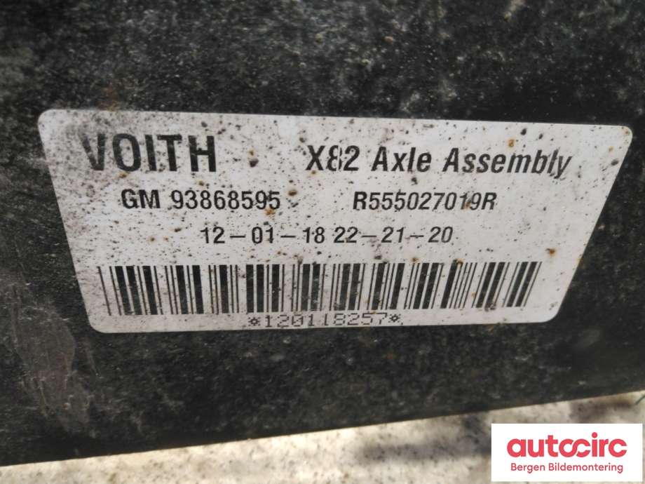 Bakaksel til Opel Vivaro B 2014-2019  (OPEL|93458081|)