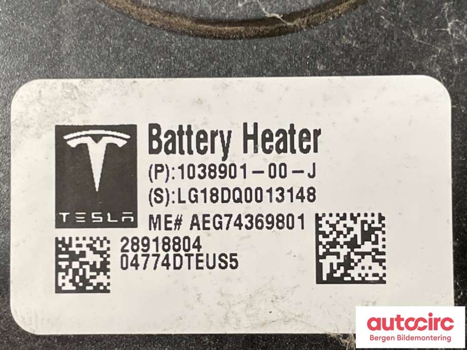 Diverse deler til Tesla Model S 2016-2021 (Fase 2)  (TESLA|1038901-00-J|)