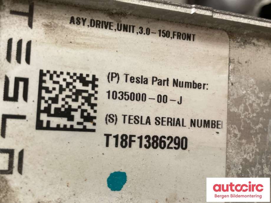 Motor elbil foran til Tesla Model S 2016-2021 (Fase 2)  (TESLA|1035000-00-J|)