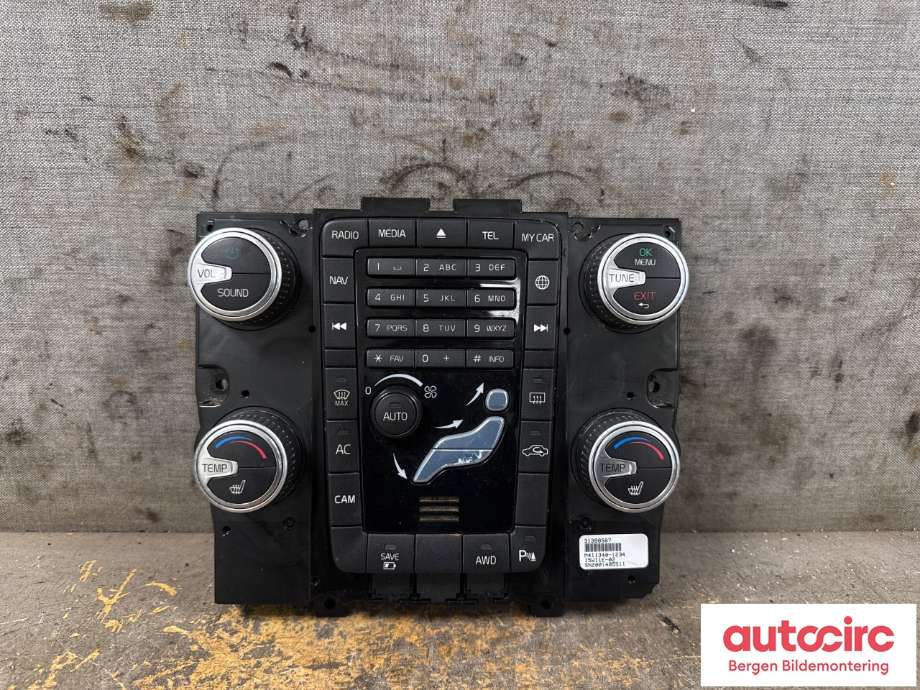 Varmeapparat betjening til Volvo V60/V60 CC 2013-2018 (Type I, Fase 2) (VOLVO|31443427|)