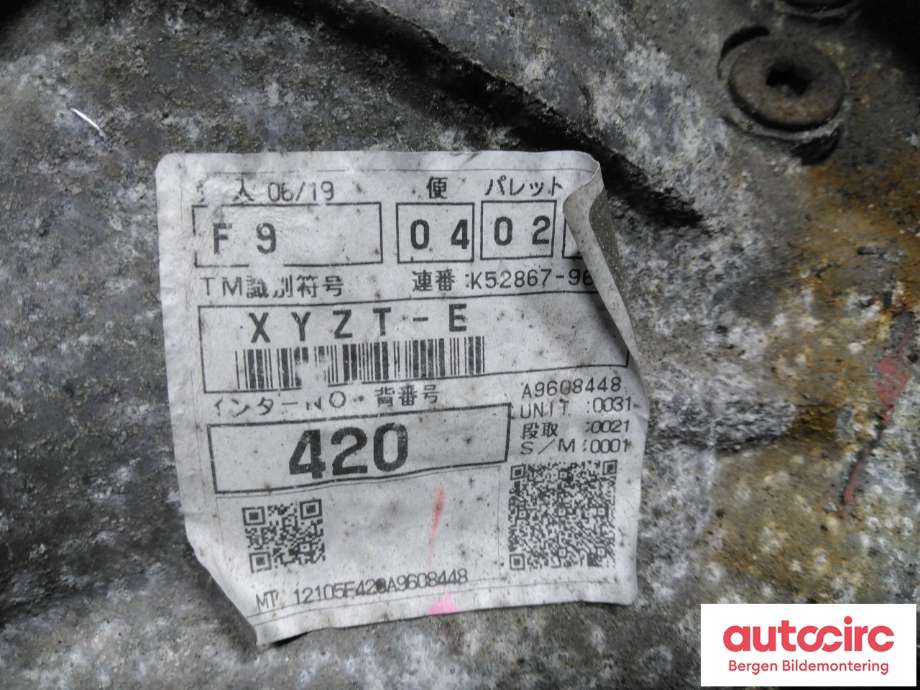 Girkasse manuell 6-trinn til Toyota Avensis 2009-2015 (Type III, Fase 1)  (TOYOTA|3030020A90|)