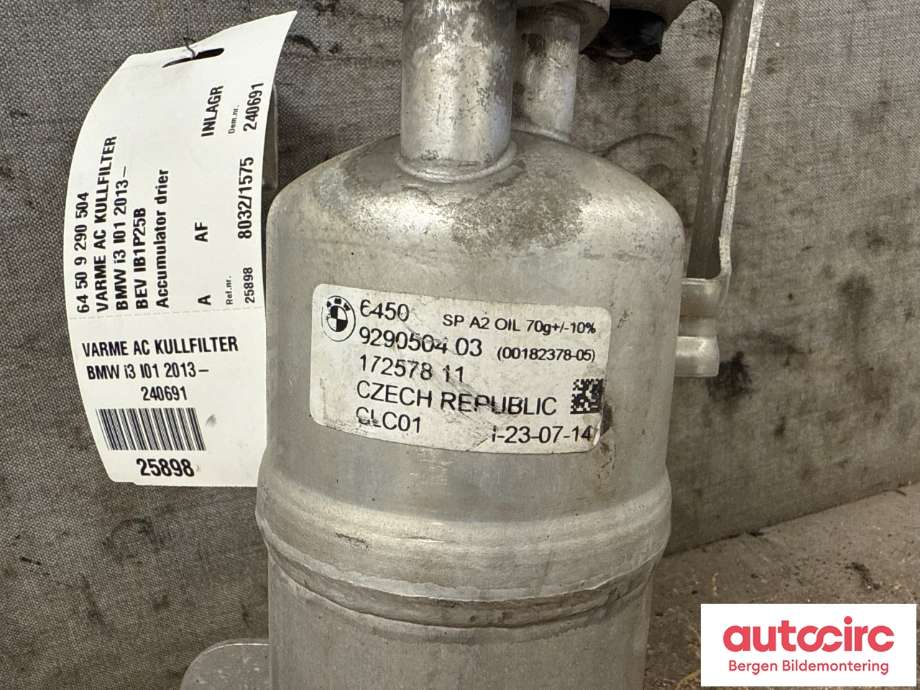 Kullfilter (boks) til BMW i3 2013-2022  (BMW|64 50 9 290 504|)
