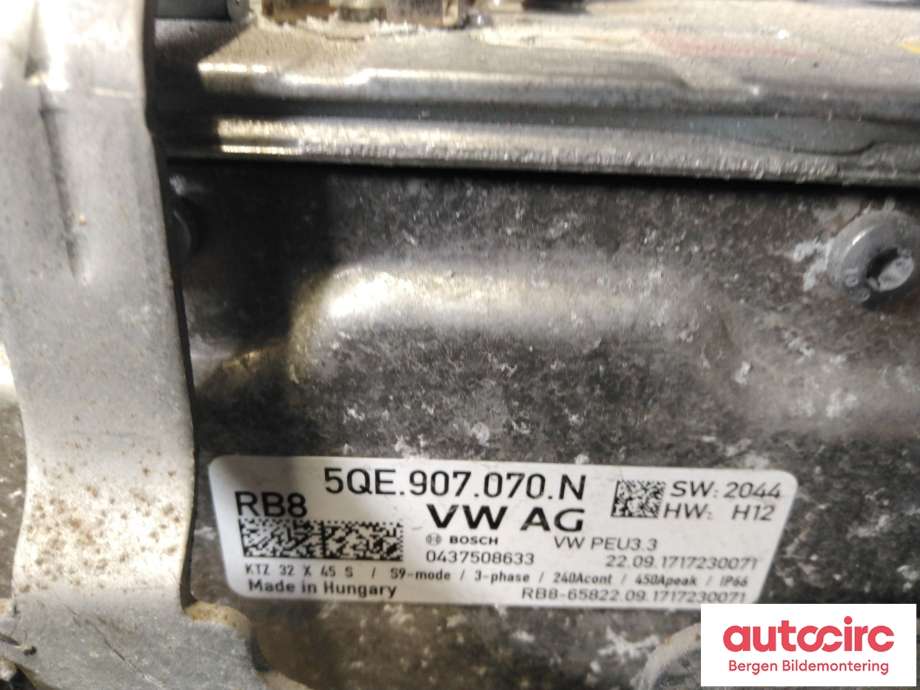 Inverter elbil til VW e-Golf 2017-2020 (Fase 2) (VOLKSWAGEN|5QE 907 070 L|)