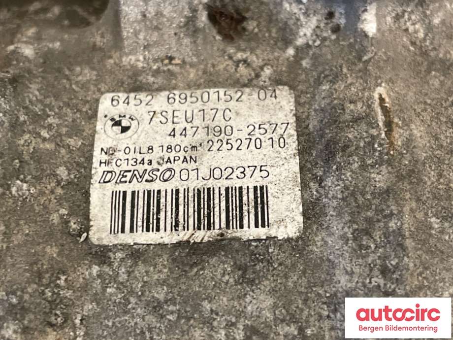 Aircondition kompressor til BMW 5-Serie 2003-2010 (E60/E61) (E60/E61) (BMW|64 52 6 950 152||64526950152)