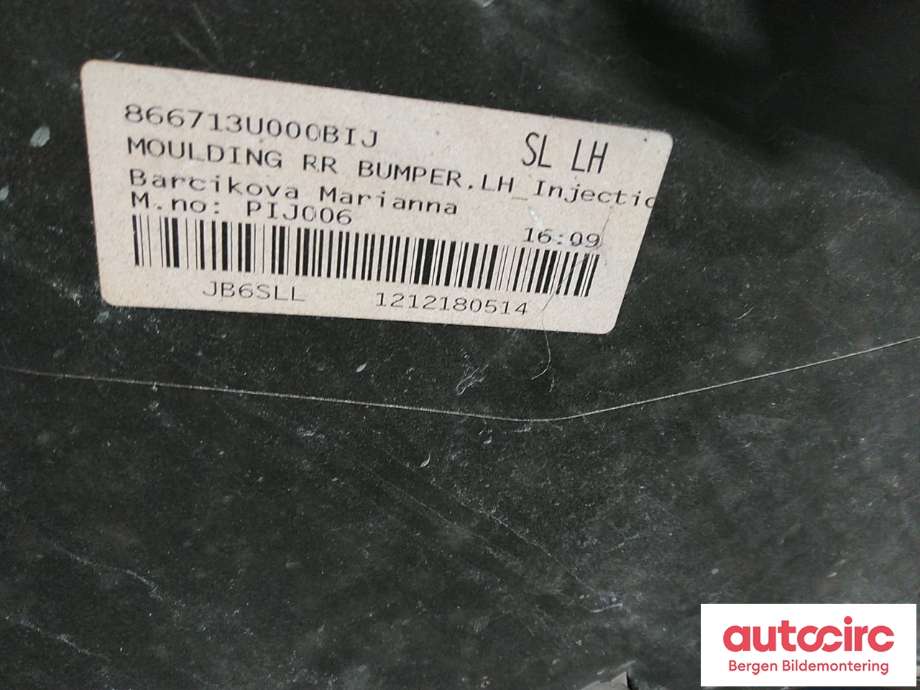 Støtfanger bak til Kia Sportage 2010-2016 (Type III) (KIA|86611 3U020|)