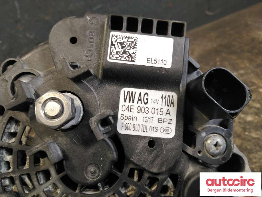 Dynamo til VW Polo 2014-2017 (Type V, Fase 2)  (VOLKSWAGEN|04E 903 015 H|04E 903 015 A|)