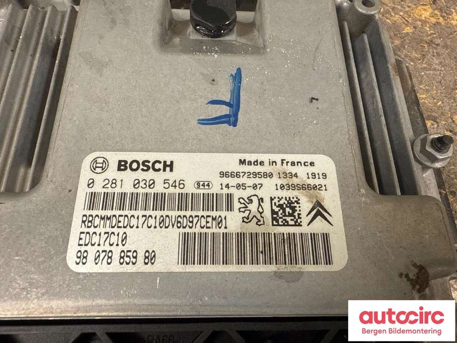Styreenhet motor til Peugeot Partner 2008-2015 (Type II, Fase 1)  (PEUGEOT|16 068 740 80|)