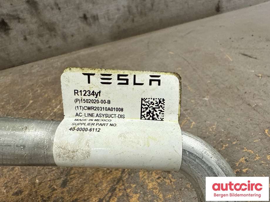 Aircondition rør til Tesla Model 3 2018-2023 (Fase 1)  (TESLA|1555055-99-C|)