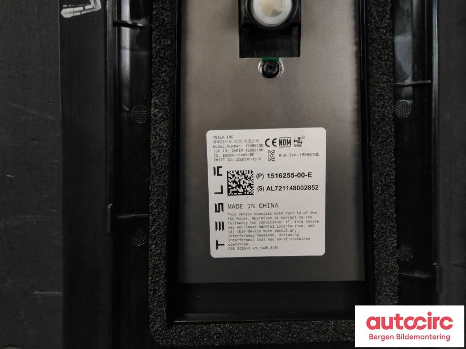 Kamera til Tesla Model Y 2021-2024 (Type I)  (TESLA|1506885-90-F|)