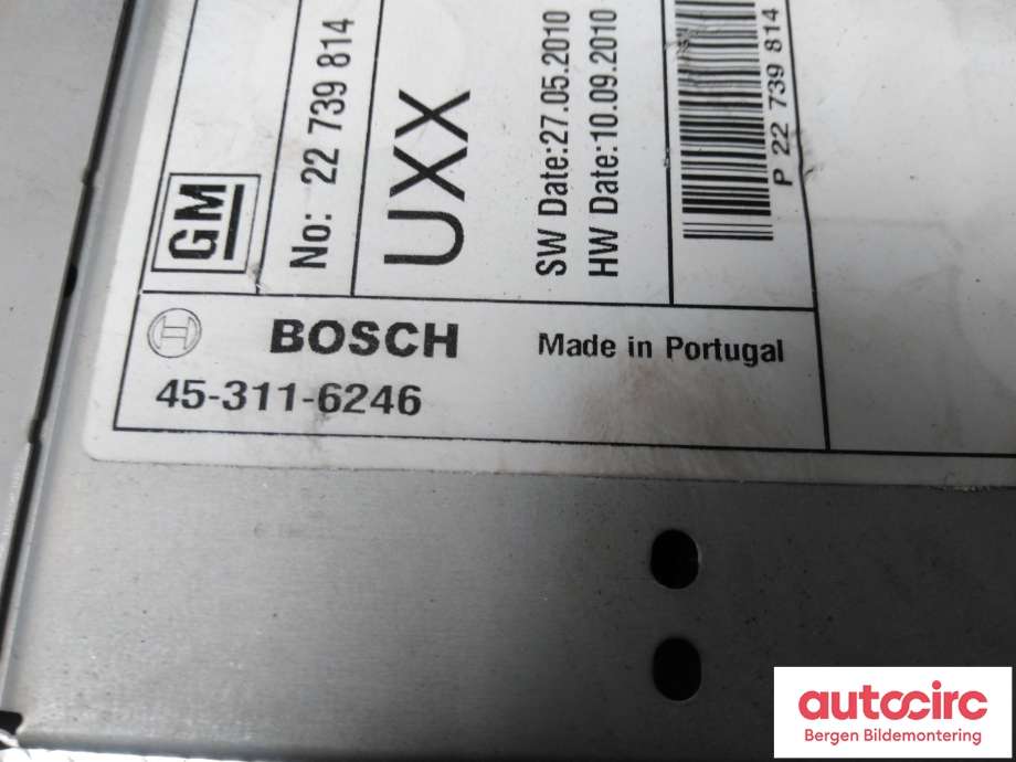 Bilstereo til Opel Insignia A 2009-2014  (OPEL|93169530||22 739 814)