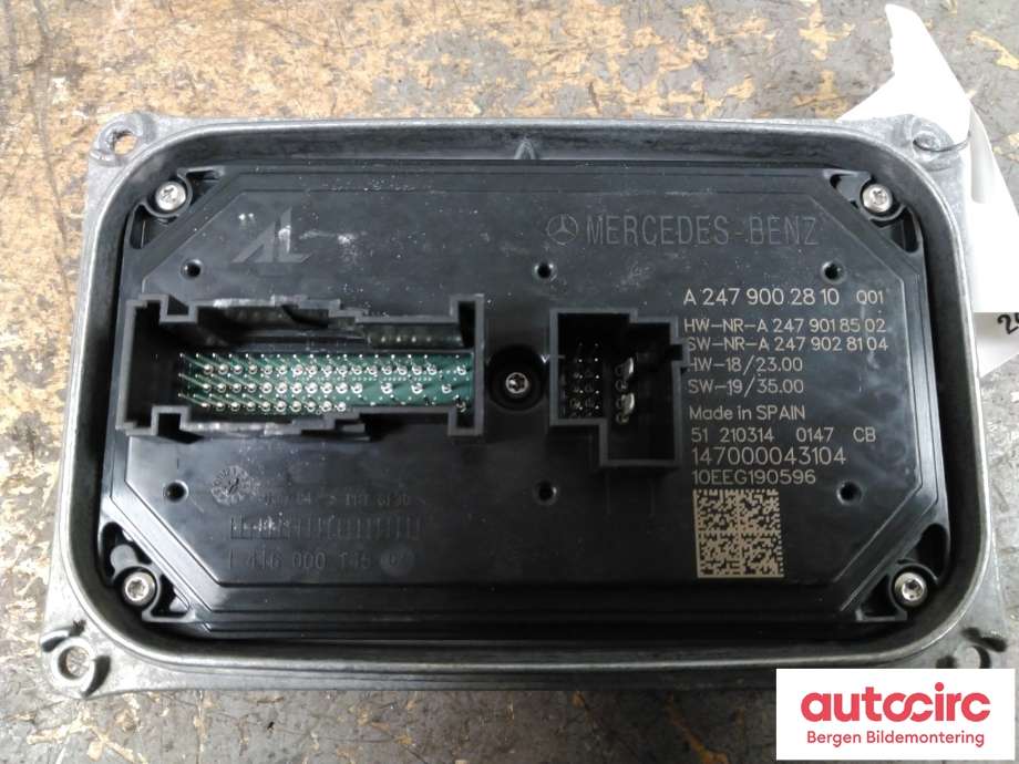 Styreenhet xenon/ballast til Mercedes EQC 2019-->> (MERCEDES|A 247 900 28 10|)