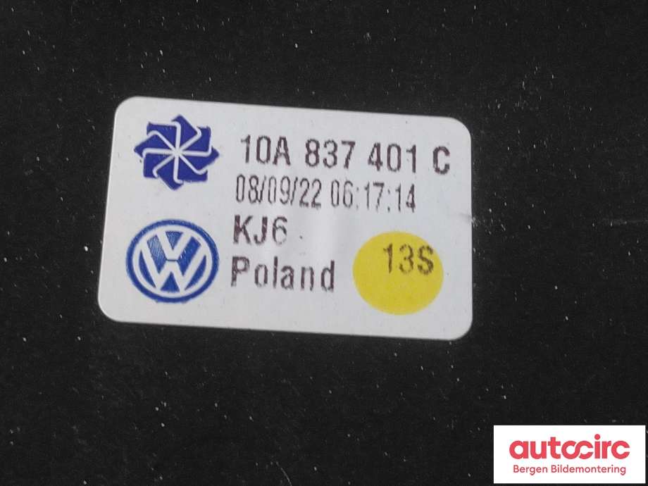 Ruteheis til VW ID.3 2020-->>  (VOLKSWAGEN|10A 837 461 B|)