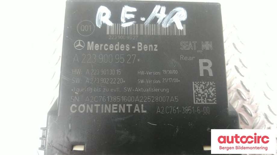 Styreenhet diverse til Mercedes EQE 2022-->> (MERCEDES|A 223 900 95 27|)