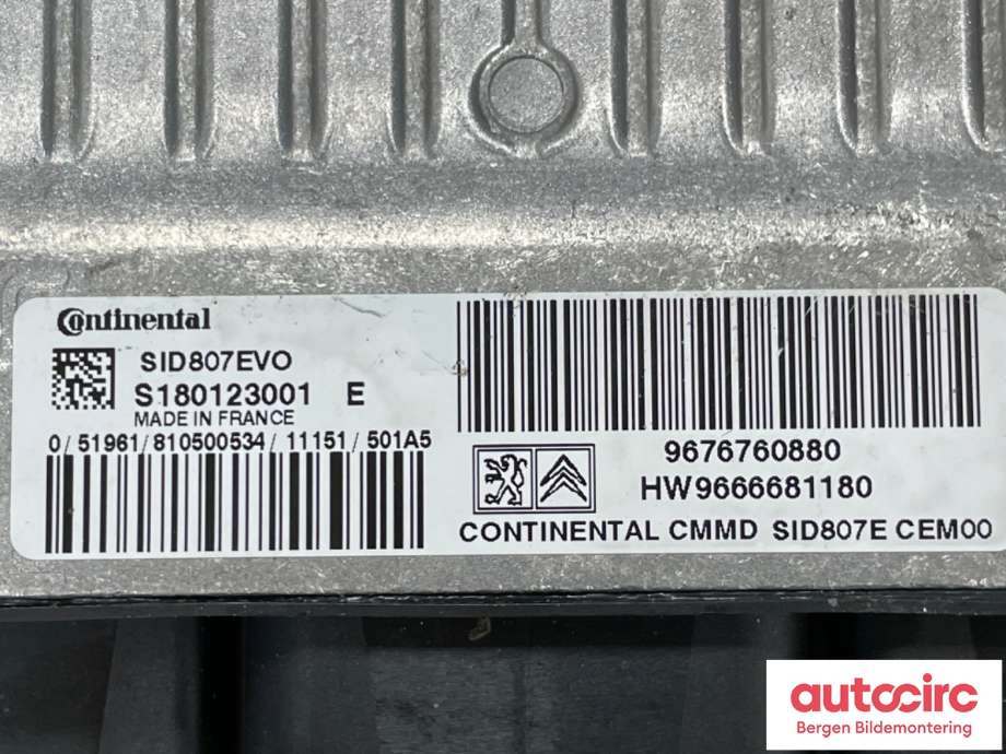 Styreenhet motor til Citroën C5 2008-2017 (Type II)  (CITROEN|1944 C3|)