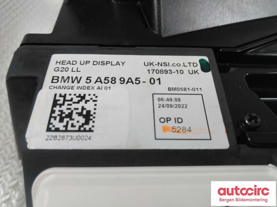 Speedometer til BMW i4 2021-->> (G26) (G26) (BMW|62 30 5 A44 1B3|62 30 5 A58 9A5|)