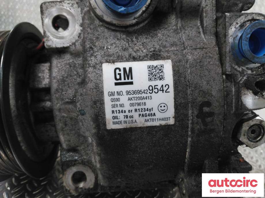 Aircondition kompressor til Opel Mokka 2012-2016 (Type I, Fase 1)  (OPEL|95522247||95369542)