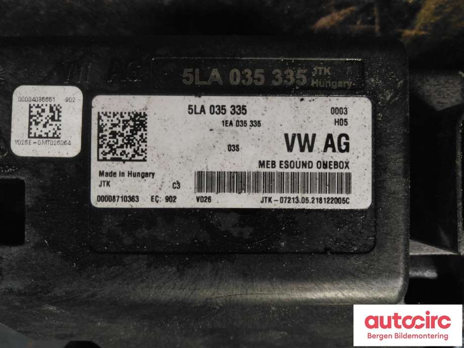Høyttaler motorlyd, AVAS (Acoustic Vehicle Alerting System) til Škoda Enyaq 2021-->>  (SKODA|5LA 035 335|)