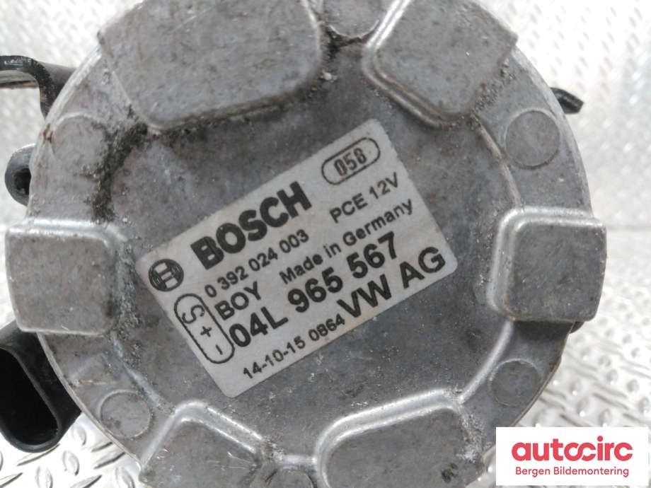 Sirkulasjonspumpe til Audi A3 2012-2016 (Type III, Fase 1) (AUDI|04L 965 567|)