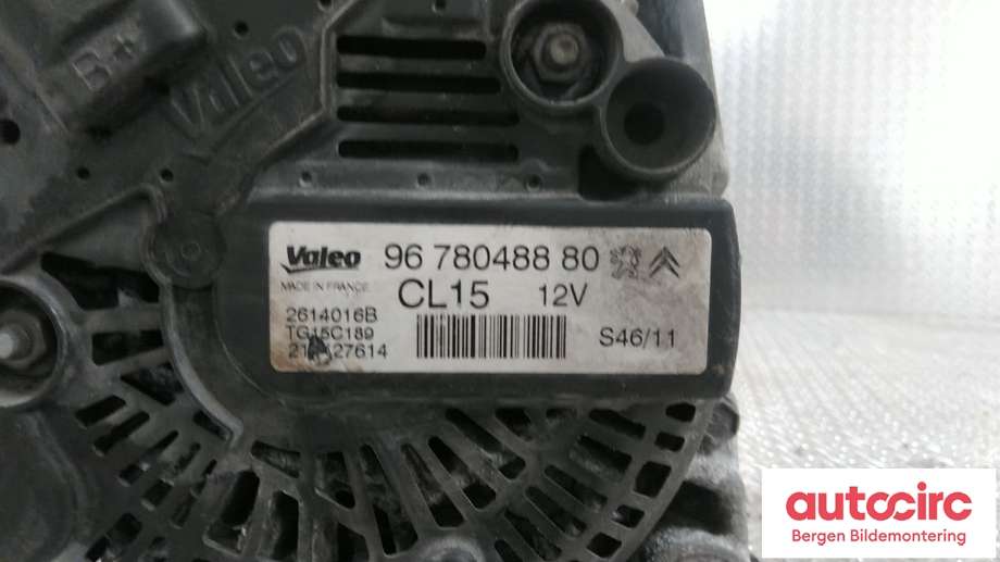 Dynamo til Peugeot 308 2011-2013 (Type I, Fase 2)  (PEUGEOT|96 780 488 80|5705 KV|)
