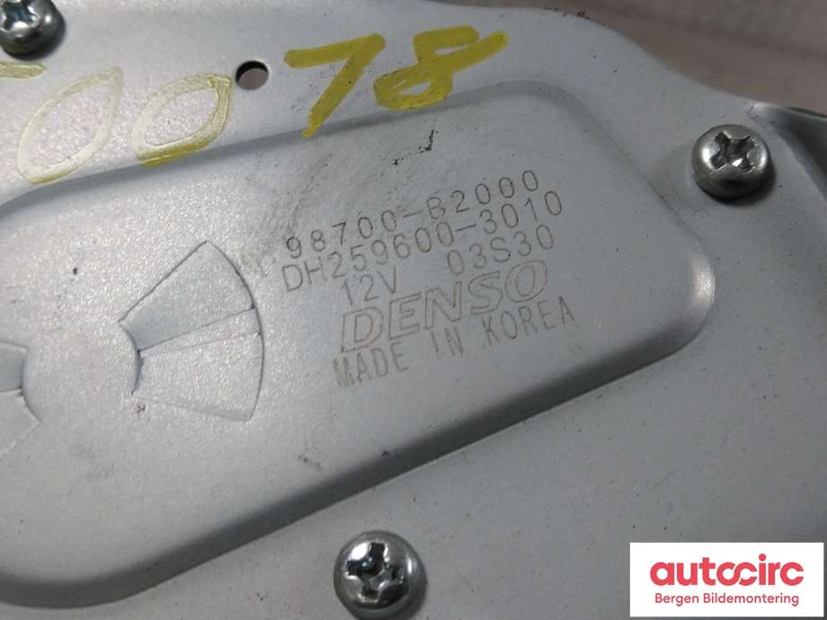 Viskermotor bakrute til Kia Soul 2014-2019 (Type II)  (KIA|98700-B2000|)