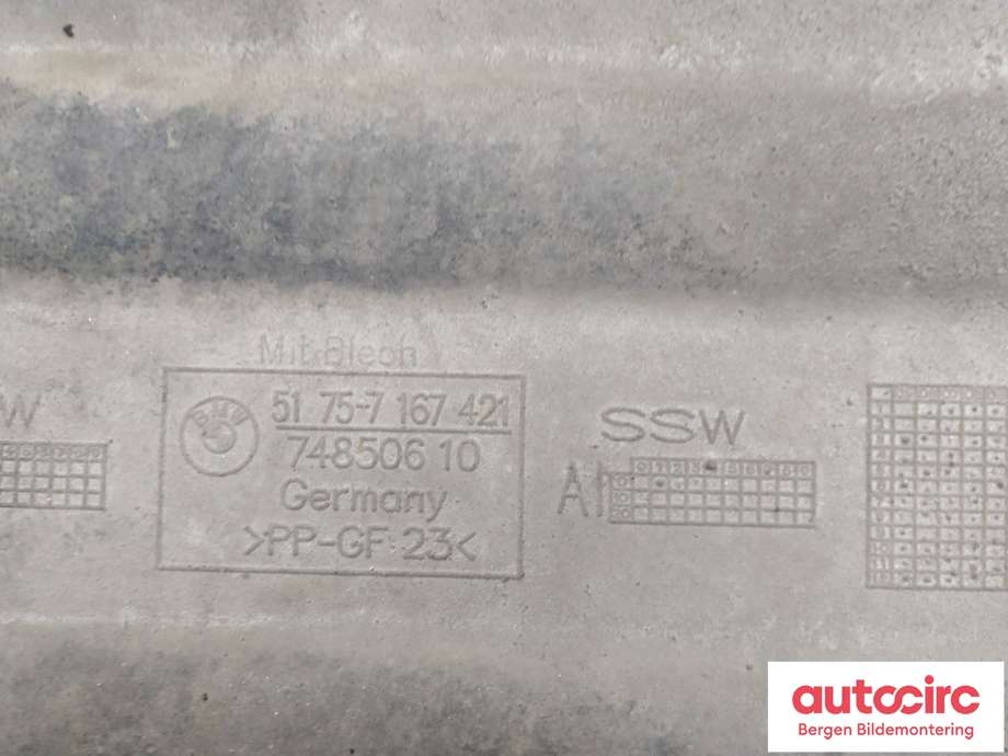 Motorplate under motor til BMW 1-Serie 2004-2011 (E81/E82/E87/E88) (E81/E82/E87/E88) (BMW|51 75 7 167 810|)