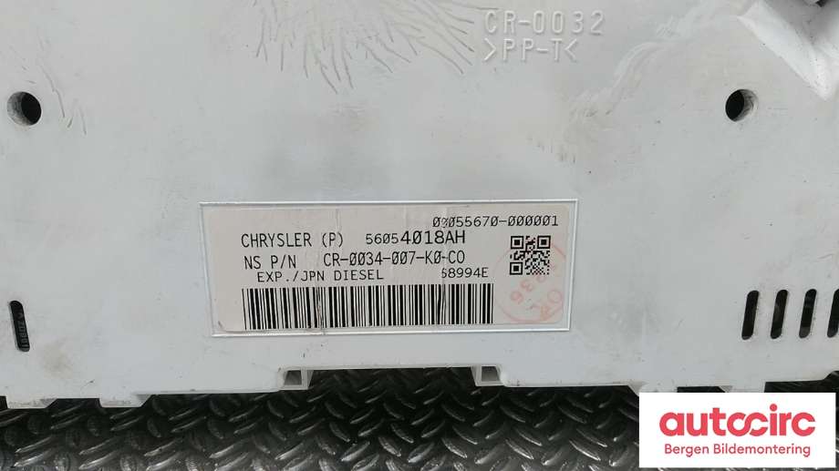 Instrumentpanel til Jeep Commander 2006-2009  (JEEP|56054 018AG|)