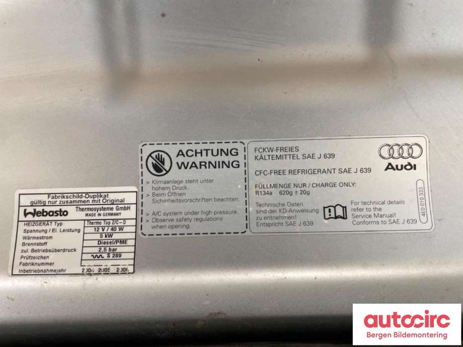 Panser til Audi A8 2003-2010 (Type II)  (AUDI|4E0 823 029 C|)