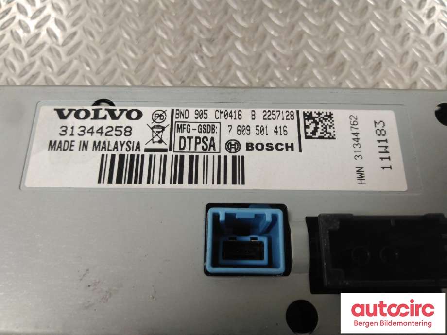 Instrument kjørecomputer til Volvo V60 2010-2013 (Type I, Fase 1) (VOLVO|31344285|)