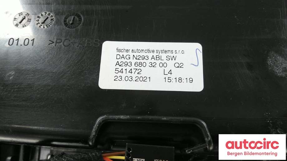 Varmeapparat betjening til Mercedes EQC 2019-->>  (MERCEDES|A 253 900 24 07|A 205 905 49 17|A 293 905 51 00)