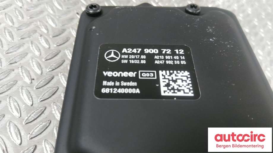 Kamera til Mercedes EQC 2019-->>  (MERCEDES|A 247 900 72 12|)