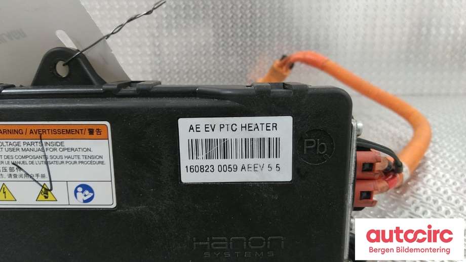 Varmeapparat register til Hyundai Ioniq Electric 2016-2019 (Fase 1)  (HYUNDAI|97191G 7000|)