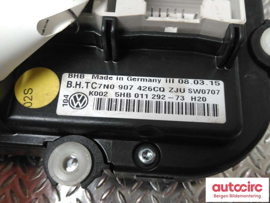 Varmeapparat betjening til VW Caddy 2010-2015 (Type III, Fase 2)  (VOLKSWAGEN|7N0 907 426 CQ|)