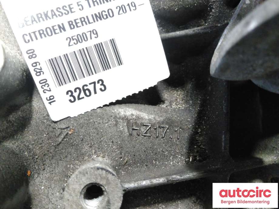 Girkasse manuell til Citroën Berlingo 2019-->> (Type III)  (CITROEN|16 230 929 80|)