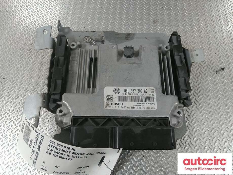 Styreenhet motor til VW Caddy 2010-2015 (Type III, Fase 2) (VOLKSWAGEN|03L 906 018 NL|)