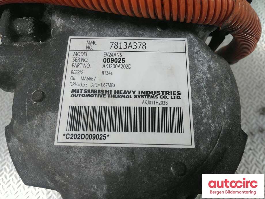 Aircondition kompressor til Mitsubishi Outlander 2015-->> (Type III, Fase 2)  (MITSUBISHI|7813A483|)